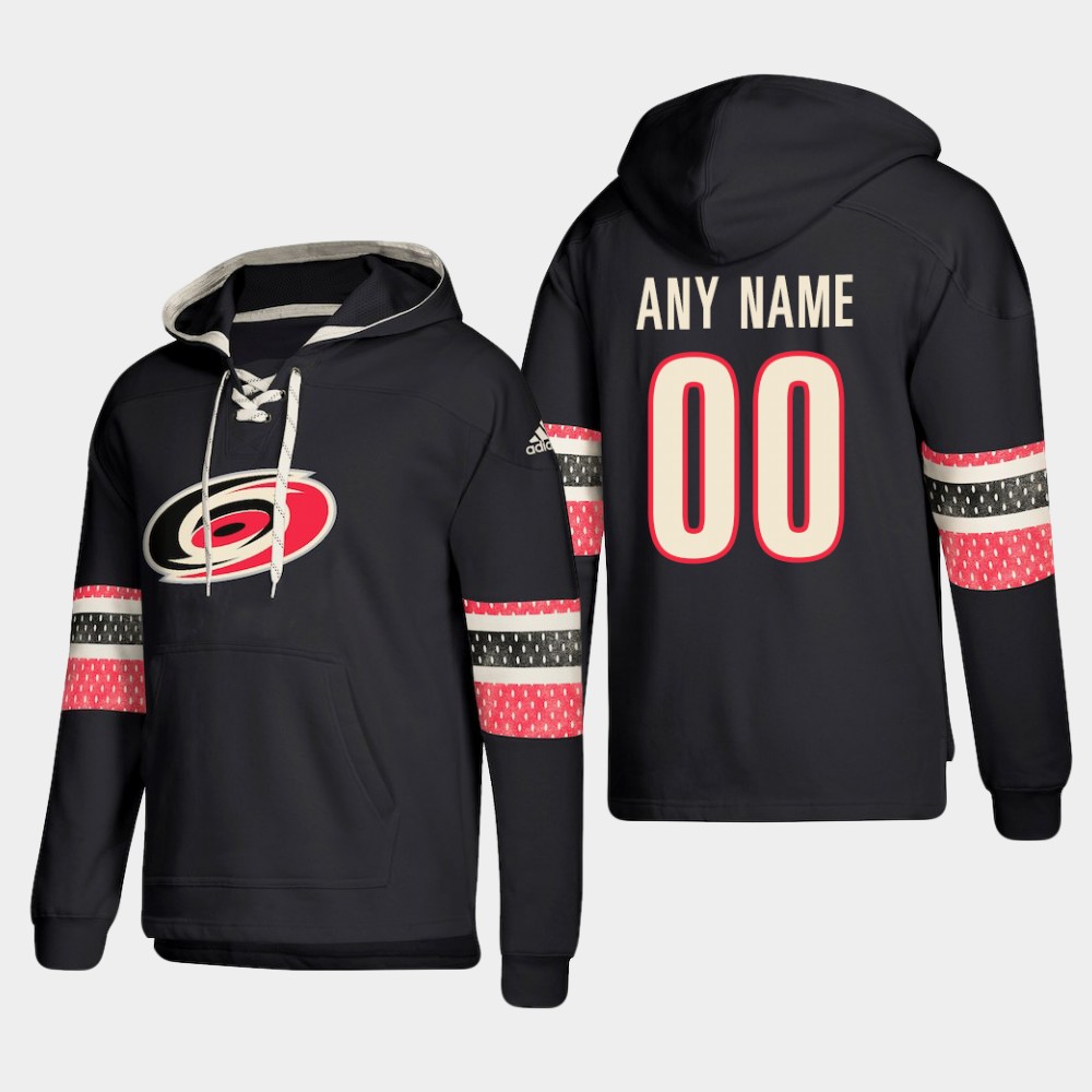 Men NHL Carolina Hurricanes Custom Pullover Hoodie Black jerseys